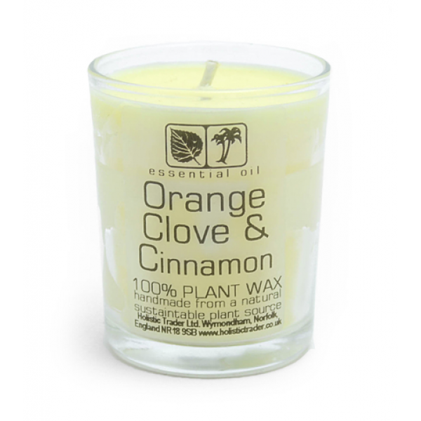 Candle Aroma Orange Clove and Cinnamon Vegan 